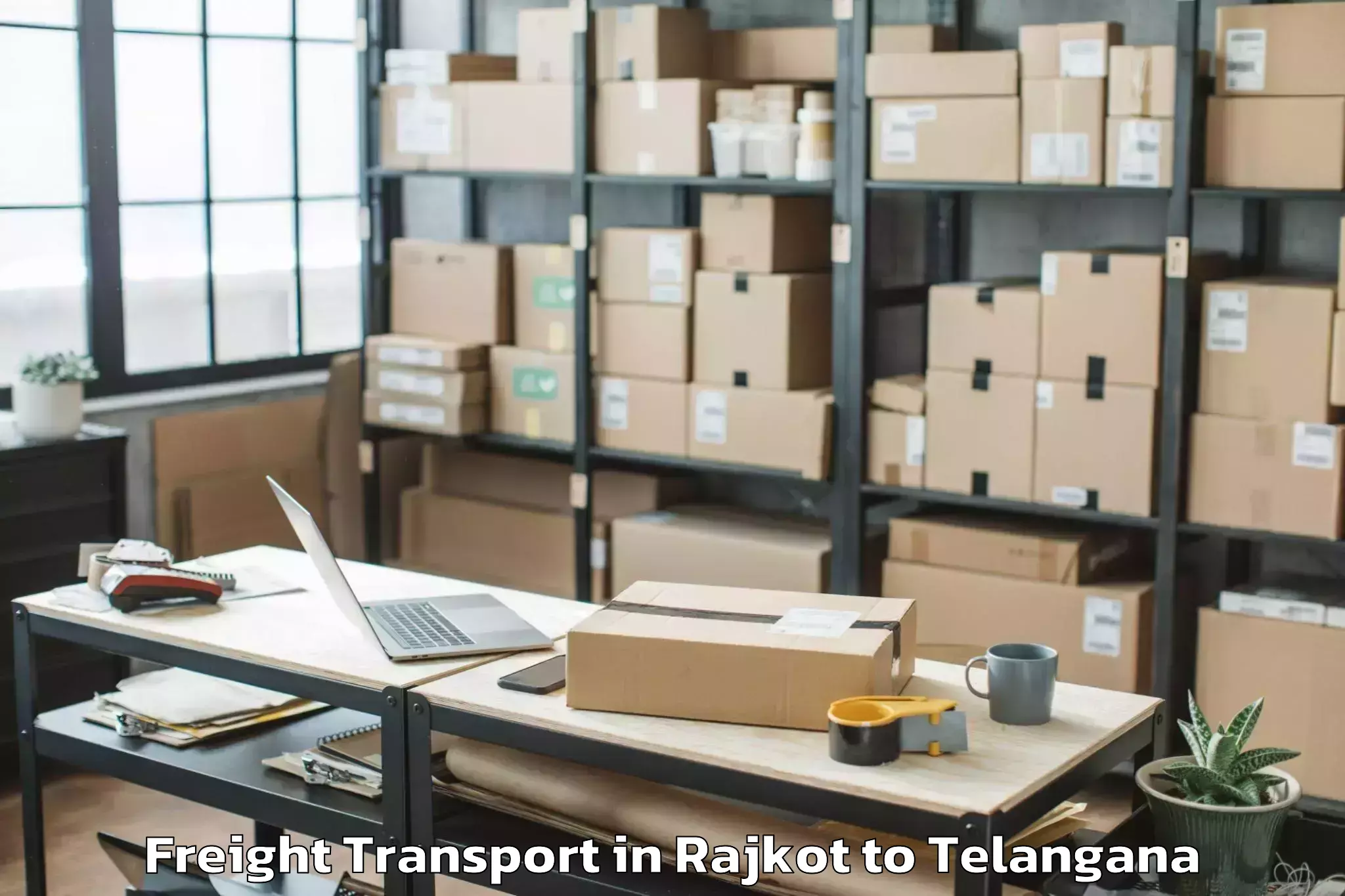 Easy Rajkot to Madhira Freight Transport Booking